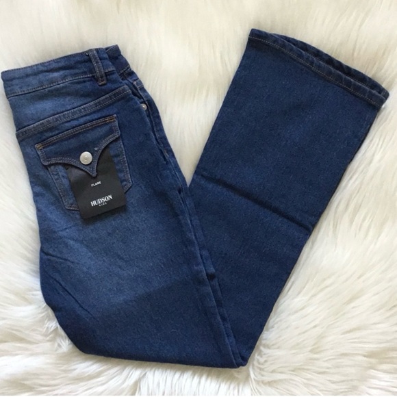 Hudson Splice Blue Flare Jeans - Picture 1 of 6